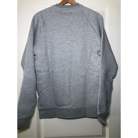 Adidas Originals Men's Trefoil Essentials Crew Neck Heather Grey Size Small - Picture 3 of 4
